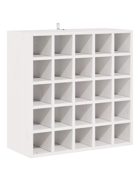 Portabottiglie 2 pcs Bianco 56 x 25 x 56 cm Pino massello