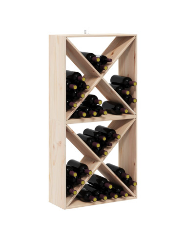 Portabottiglie 2 pcs Naturale 62 x 25 x 62 cm Pino massello