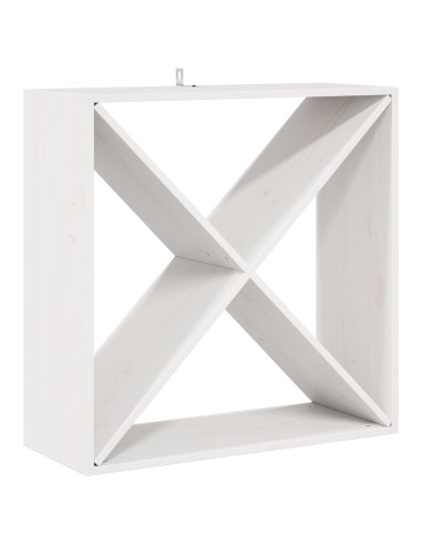 Portabottiglie 2 pcs Bianco 62 x 25 x 62 cm Pino massello
