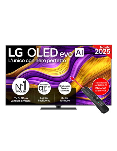 LG OLED evo AI OLED65G56LS TV Serie G5S 65'' 4K, α11 Gen2, Brightness Booster Ultimate, 60W, 4 HDMI 165Hz, Smart TV 2025