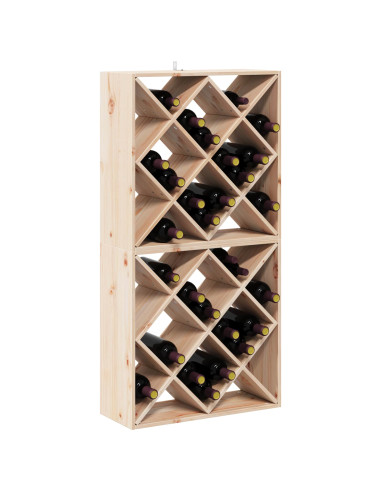 Portabottiglie 2 pcs Naturale 62 x 25 x 62 cm Pino massello