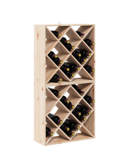 Portabottiglie 2 pcs Naturale 62 x 25 x 62 cm Pino massello