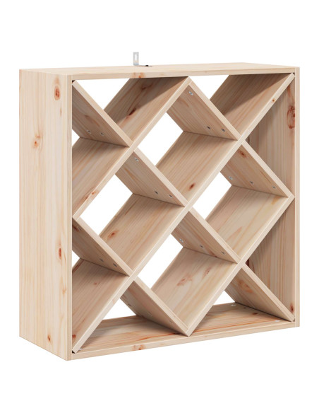 Portabottiglie 2 pcs Naturale 62 x 25 x 62 cm Pino massello