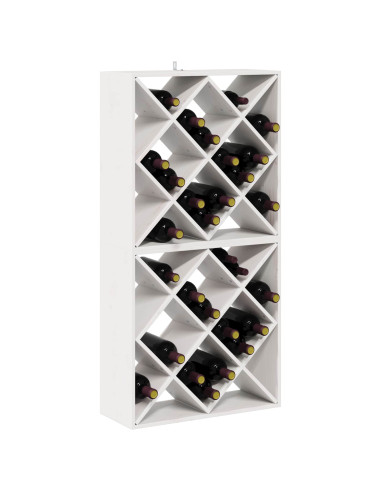 Portabottiglie 2 pcs Bianco 62 x 25 x 62 cm Pino massello