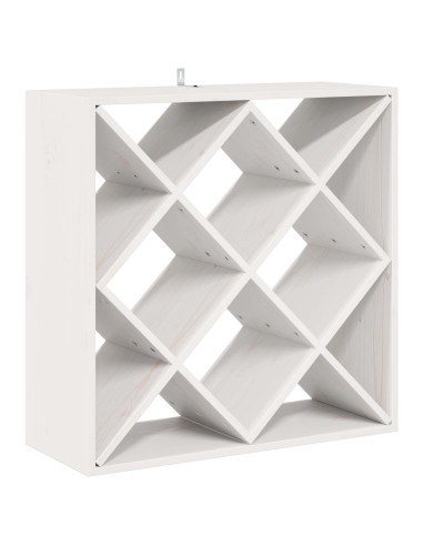 Portabottiglie 2 pcs Bianco 62 x 25 x 62 cm Pino massello