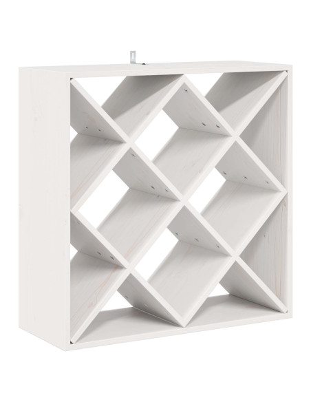 Portabottiglie 2 pcs Bianco 62 x 25 x 62 cm Pino massello