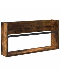 Scaffale per riviste Rovere fumé 60 x 12 x 30 cm 2