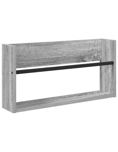 Scaffale per riviste Grigio Sonoma 60 x 12 x 30 cm