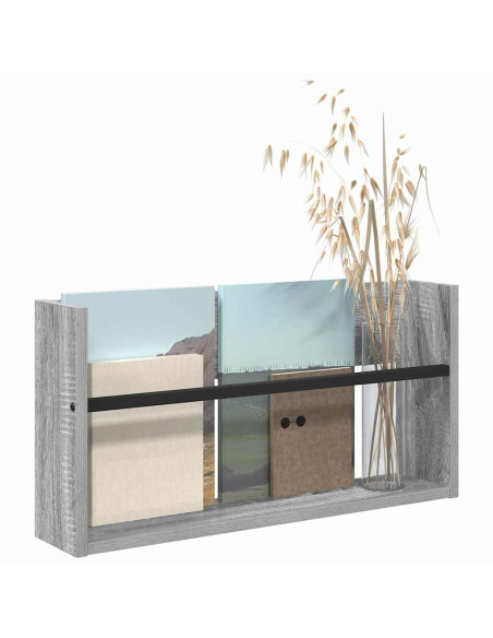 Scaffale per riviste Grigio Sonoma 60 x 12 x 30 cm