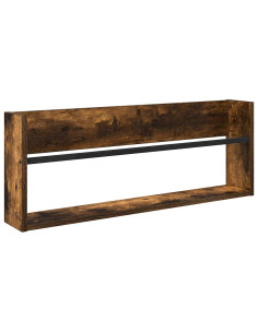 Scaffale per riviste Rovere fumé 80 x 12 x 30 cm 2