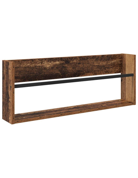 Scaffale per riviste 2 pcs Legno vecchio 80 x 12 x 30 cm