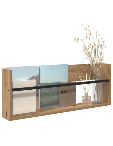 Scaffale per riviste Rovere artigianale 80 x 12 x 30 cm