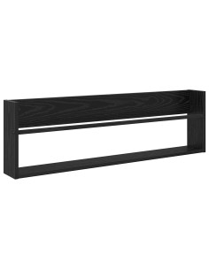 Scaffale per riviste Rovere Nero 100 x 12 x 30 cm 2