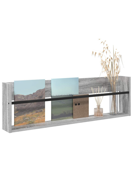 Scaffale per riviste Grigio Sonoma 100 x 12 x 30 cm