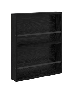 Scaffale per riviste Rovere Nero 60 x 12 x 70 cm 2