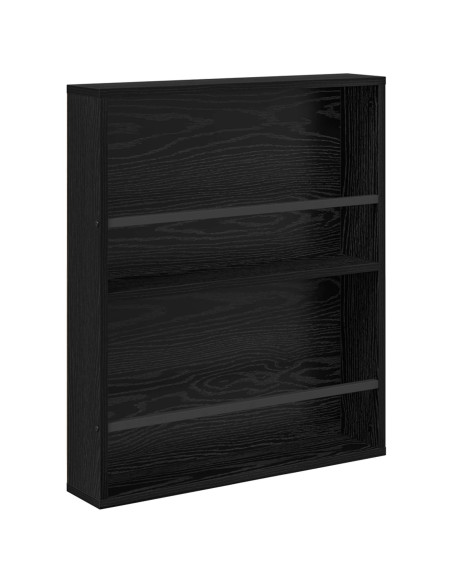 Scaffale per riviste Rovere Nero 60 x 12 x 70 cm