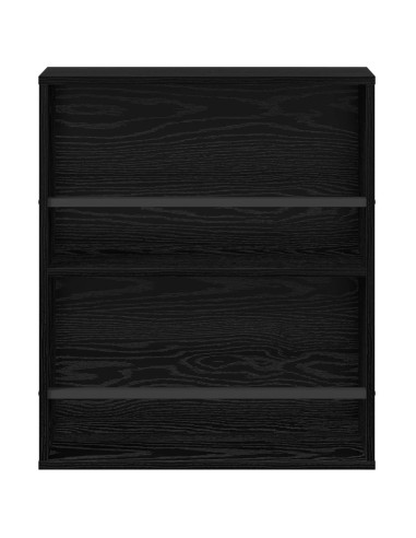Scaffale per riviste Rovere Nero 60 x 12 x 70 cm