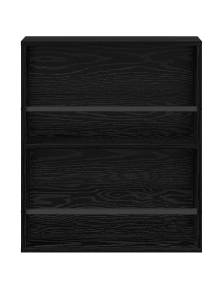Scaffale per riviste Rovere Nero 60 x 12 x 70 cm