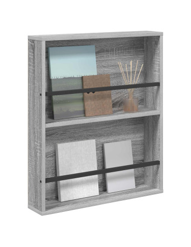 Scaffale per riviste Grigio Sonoma 60 x 12 x 70 cm