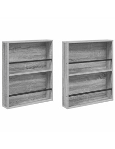 Scaffale per riviste 2 pcs Grigio Sonoma 60 x 12 x 70 cm 2