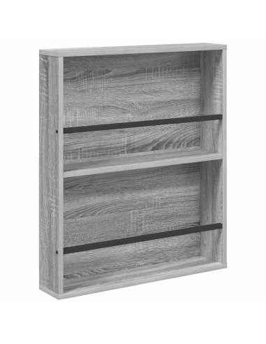 Scaffale per riviste 2 pcs Grigio Sonoma 60 x 12 x 70 cm