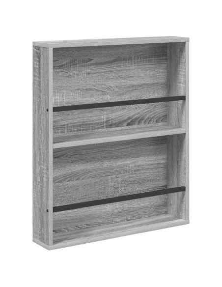 Scaffale per riviste 2 pcs Grigio Sonoma 60 x 12 x 70 cm