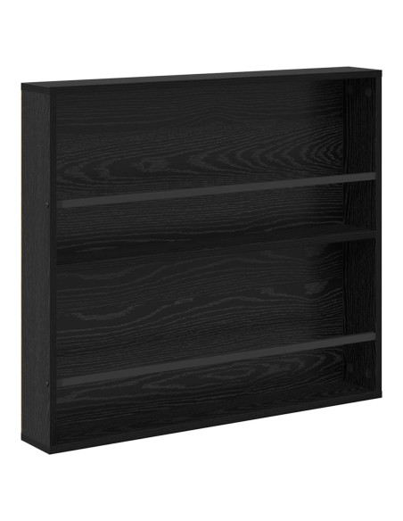 Scaffale per riviste 2 pcs Rovere Nero 80 x 12 x 70 cm