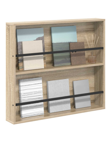 Scaffale per riviste Rovere Sonoma 80 x 12 x 70 cm