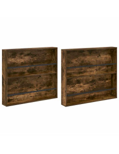 Scaffale per riviste 2 pcs Rovere fumé 80 x 12 x 70 cm 2