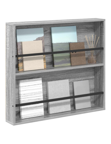 Scaffale per riviste Grigio Sonoma 80 x 12 x 70 cm