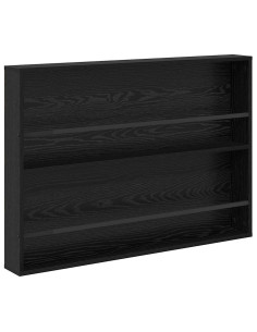 Scaffale per riviste Rovere Nero 100 x 12 x 70 cm 2