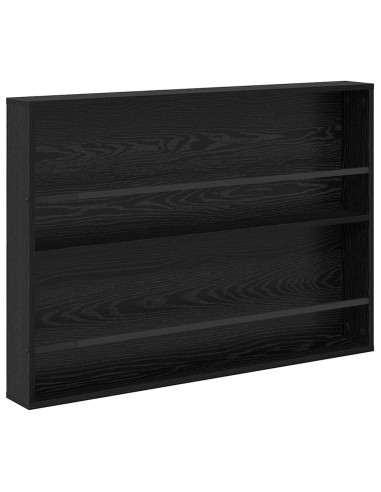 Scaffale per riviste Rovere Nero 100 x 12 x 70 cm