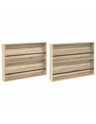 Scaffale per riviste 2 pcs Rovere Sonoma 100 x 12 x 70 cm