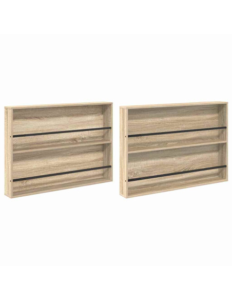 Scaffale per riviste 2 pcs Rovere Sonoma 100 x 12 x 70 cm