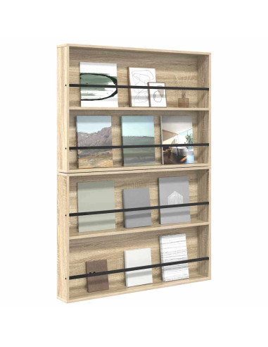 Scaffale per riviste 2 pcs Rovere Sonoma 100 x 12 x 70 cm