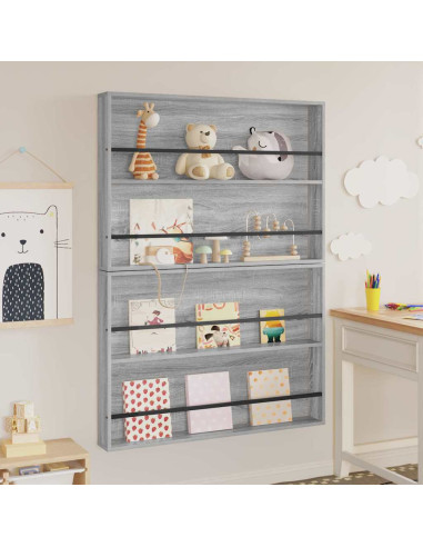 Scaffale per riviste 2 pcs Grigio Sonoma 100 x 12 x 70 cm