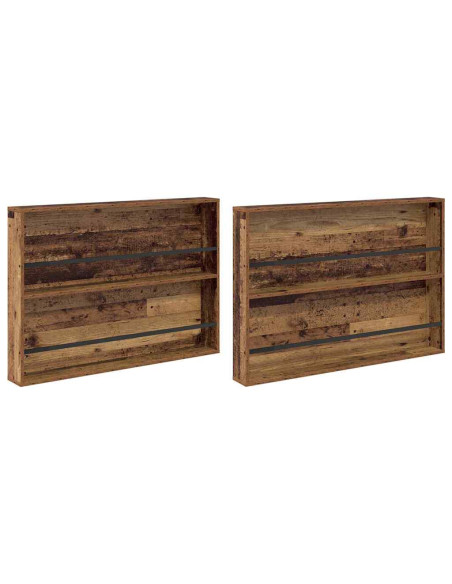 Scaffale per riviste 2 pcs Legno vecchio 100 x 12 x 70 cm
