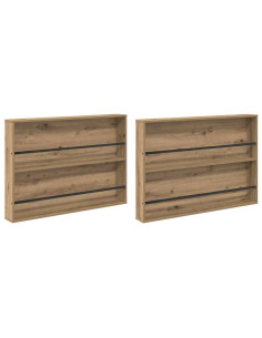 Scaffale per riviste 2 pcs Rovere artigianale 100 x 12 x 70 cm 2