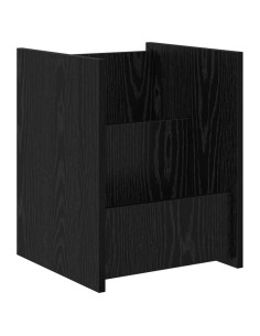 Scaffale per riviste Rovere Nero 35 x 35 x 45 cm 2