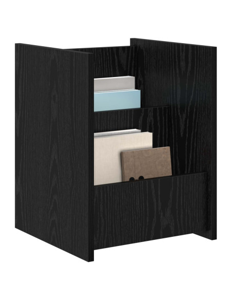 Scaffale per riviste Rovere Nero 35 x 35 x 45 cm
