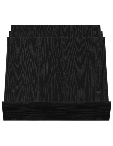 Scaffale per riviste Rovere Nero 53 x 40 x 28.5 cm