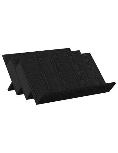 Scaffale per riviste Rovere Nero 65 x 53 x 28,5 cm