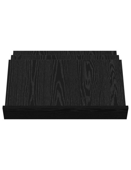Scaffale per riviste Rovere Nero 65 x 53 x 28,5 cm