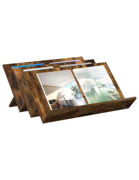 Scaffale per riviste Rovere fumé 65 x 53 x 28,5 cm