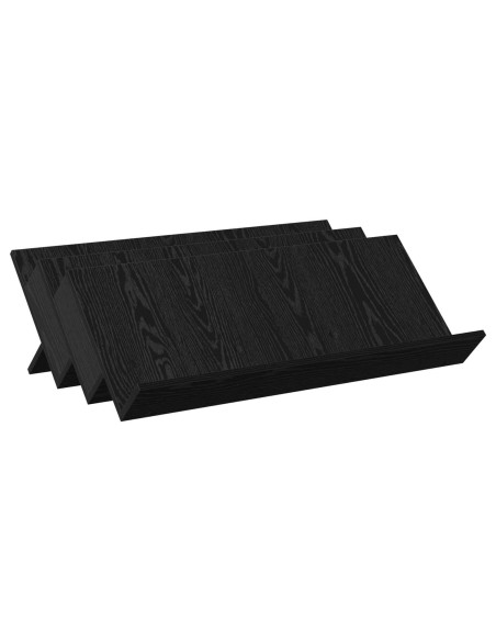 Scaffale per riviste Rovere Nero 90 x 53 x 28,5 cm