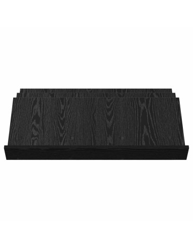 Scaffale per riviste Rovere Nero 90 x 53 x 28,5 cm