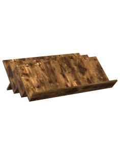 Scaffale per riviste Rovere fumé 90 x 53 x 28,5 cm 2