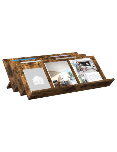 Scaffale per riviste Rovere fumé 90 x 53 x 28,5 cm