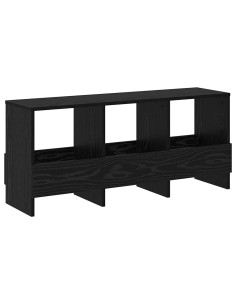 Scaffale per riviste Rovere Nero 102 x 30 x 45 cm 2