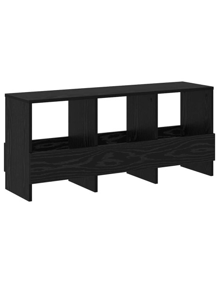 Scaffale per riviste Rovere Nero 102 x 30 x 45 cm